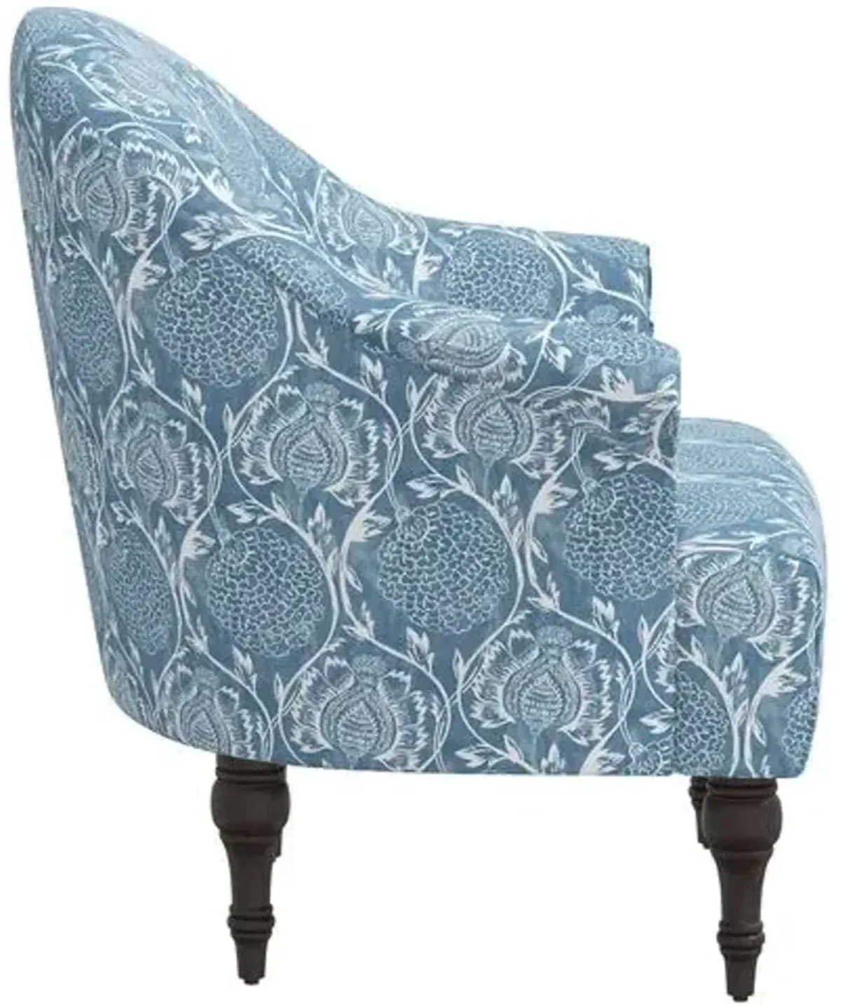 Charlotte Accent Chair - Ranjit Floral - Blue, Comfortable, Durable, Cushioned