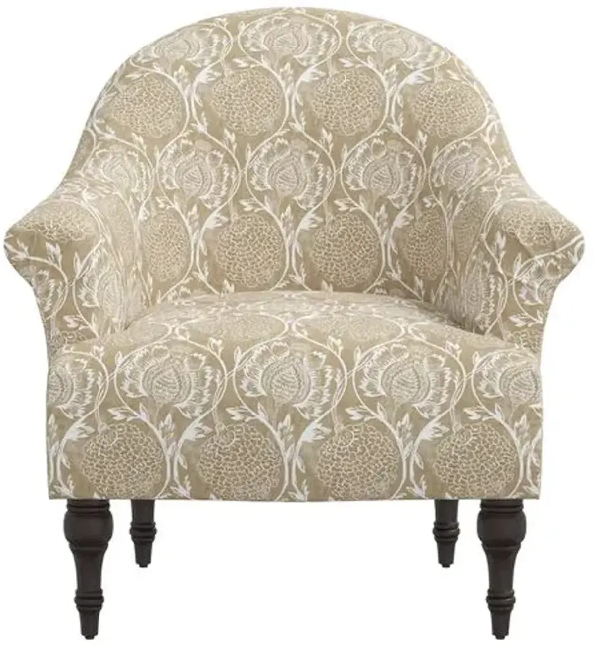 Charlotte Accent Chair - Ranjit Floral - Beige, Comfortable, Durable, Cushioned