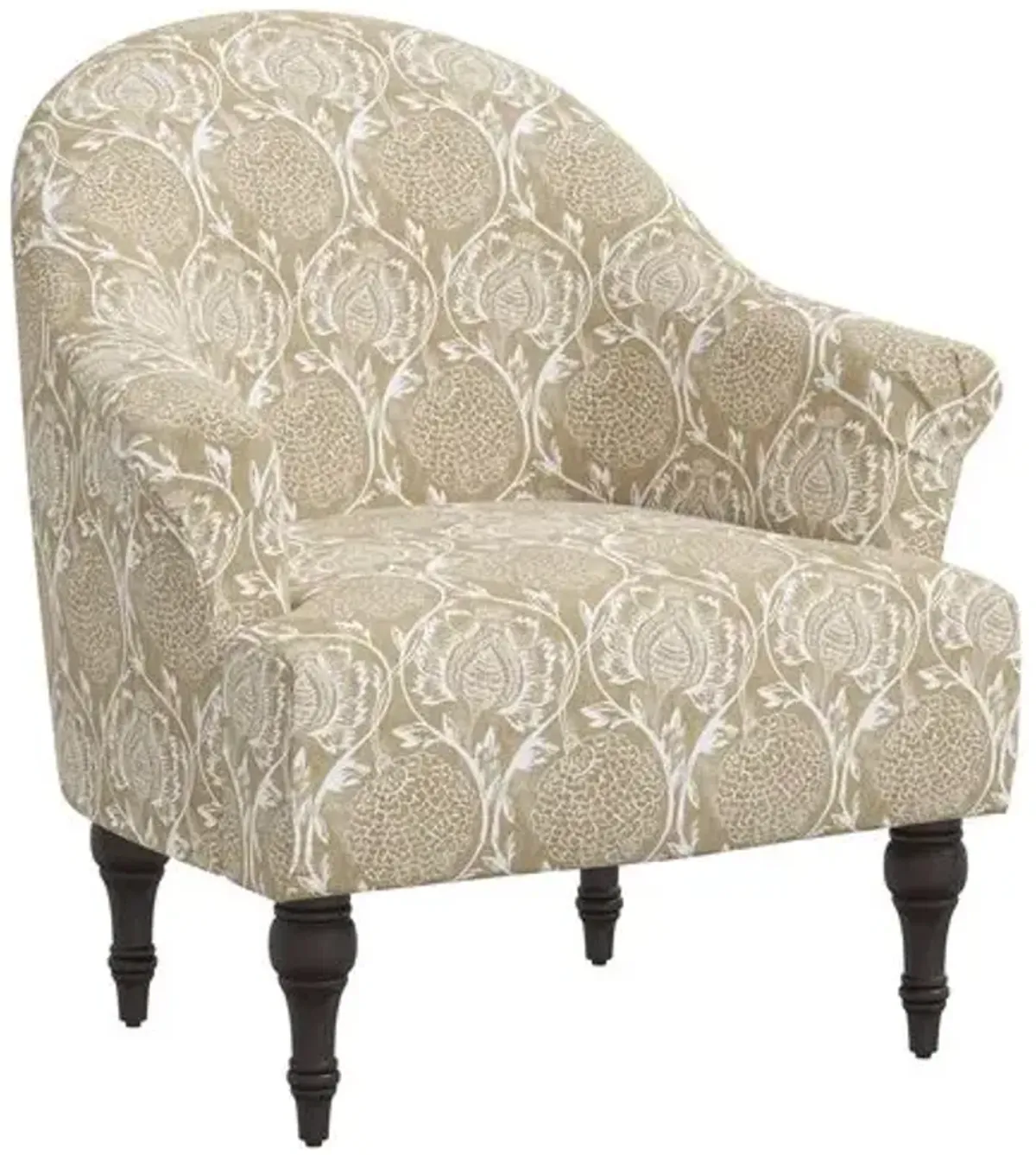 Charlotte Accent Chair - Ranjit Floral - Beige, Comfortable, Durable, Cushioned