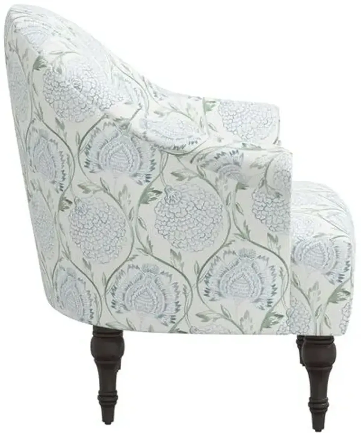 Charlotte Accent Chair - Ranjit Floral - Green, Comfortable, Durable, Cushioned