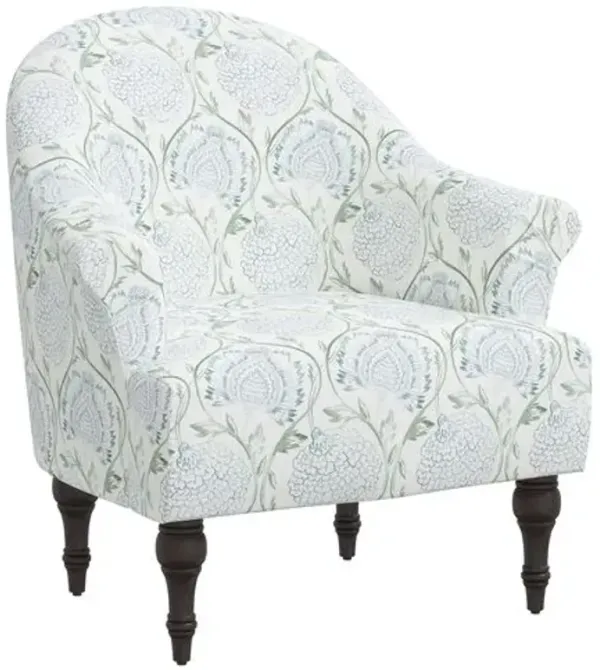 Charlotte Accent Chair - Ranjit Floral - Green, Comfortable, Durable, Cushioned