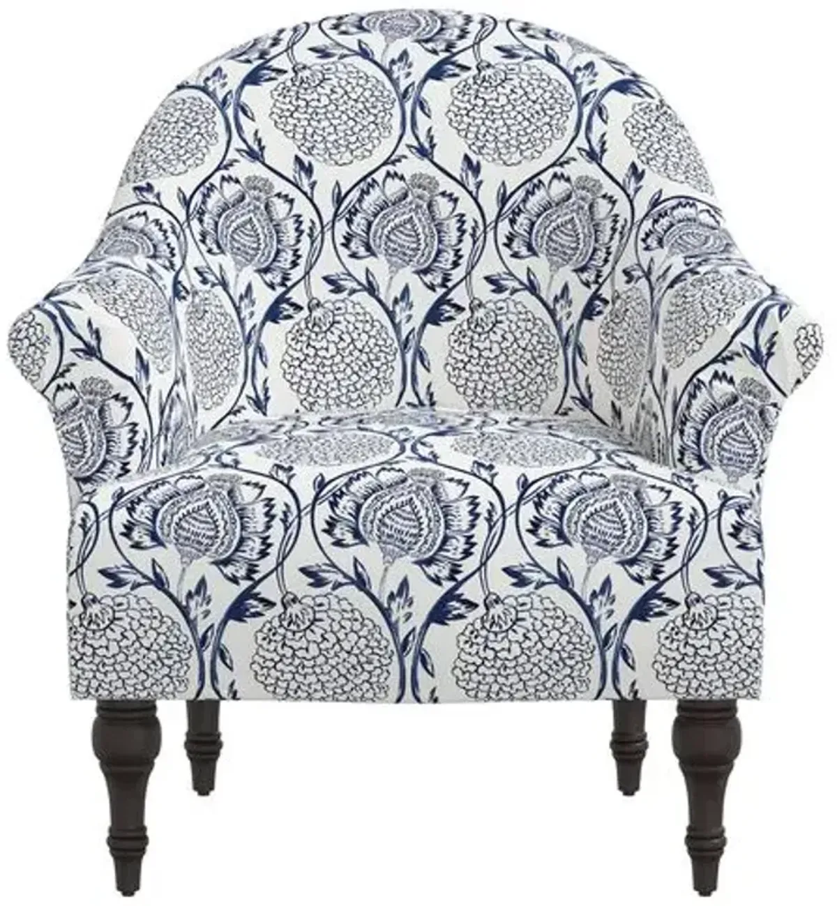 Charlotte Accent Chair - Ranjit Floral - Blue, Comfortable, Durable, Cushioned