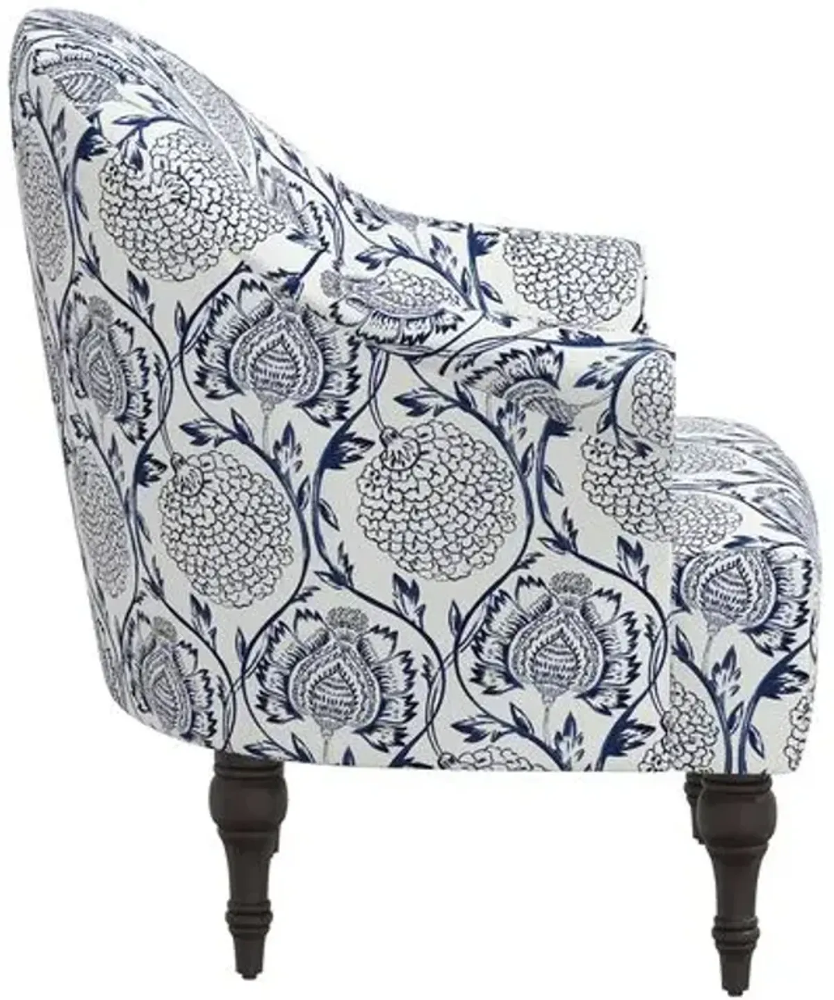 Charlotte Accent Chair - Ranjit Floral - Blue, Comfortable, Durable, Cushioned