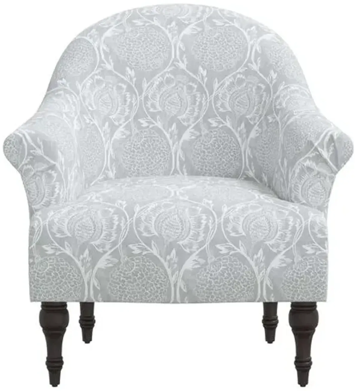 Charlotte Accent Chair - Ranjit Floral - Gray, Comfortable, Durable, Cushioned