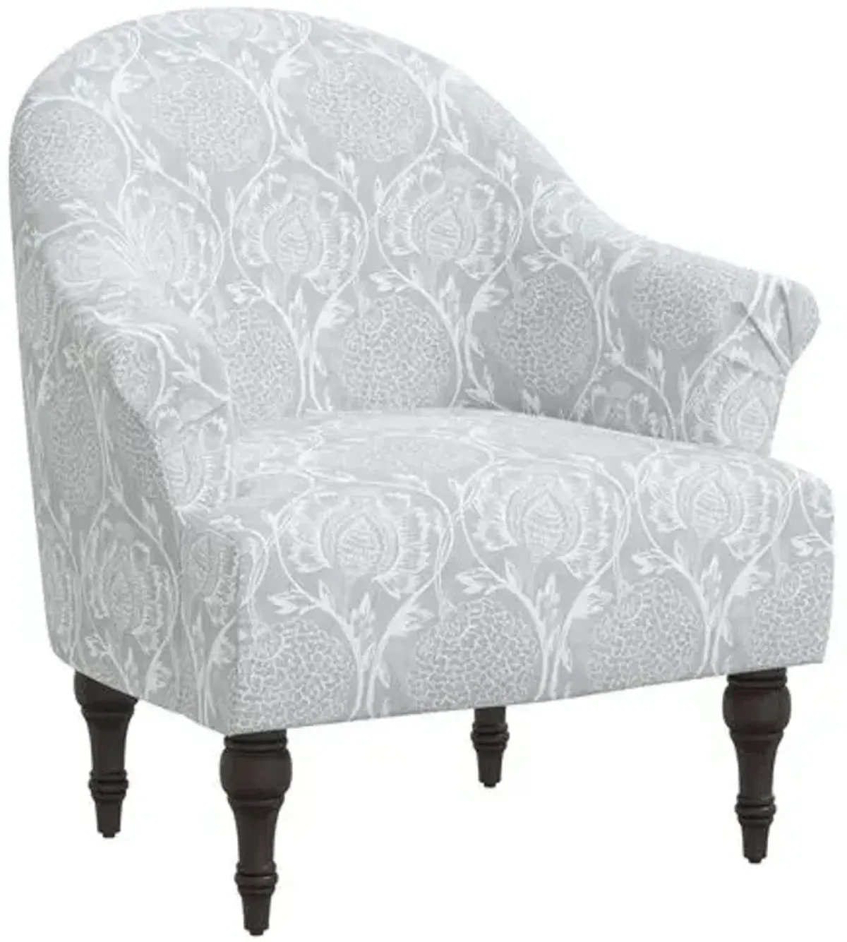 Charlotte Accent Chair - Ranjit Floral - Gray, Comfortable, Durable, Cushioned