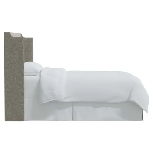 Josie Wingback Headboard - Bouclé - Gray