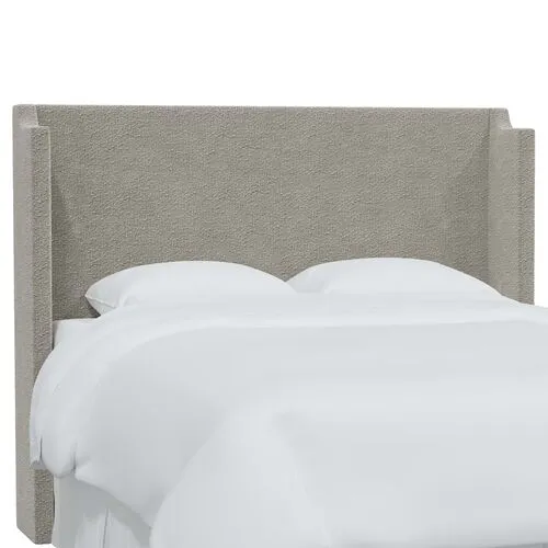 Josie Wingback Headboard - Bouclé - Gray