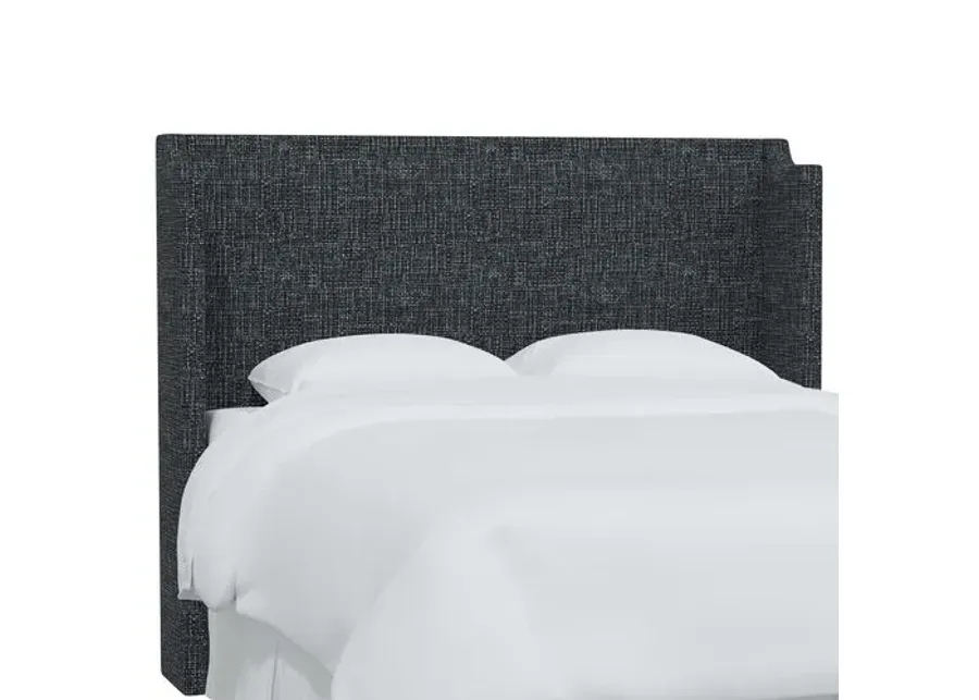 Josie Wingback Headboard - Basketweave - Blue