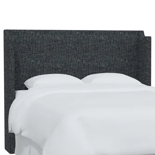 Josie Wingback Headboard - Basketweave - Blue