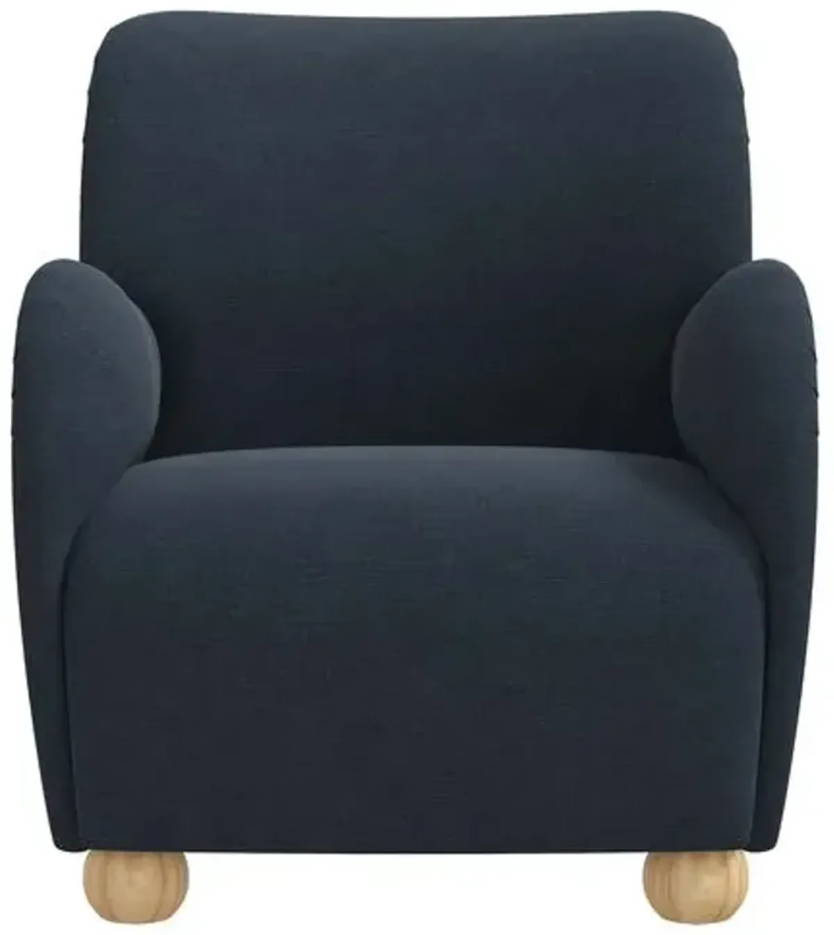 Luna Accent Chair - Linen - Blue, Comfortable, Durable, Cushioned, Linenlike Upholstery