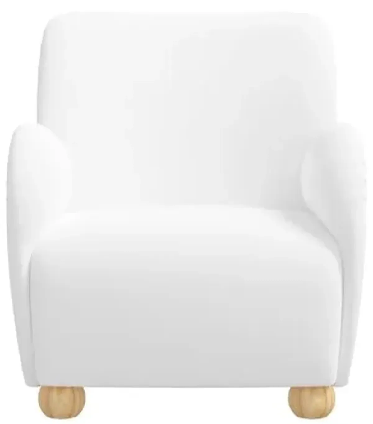 Luna Accent Chair - Linen - White, Comfortable, Durable, Cushioned, Linenlike Upholstery