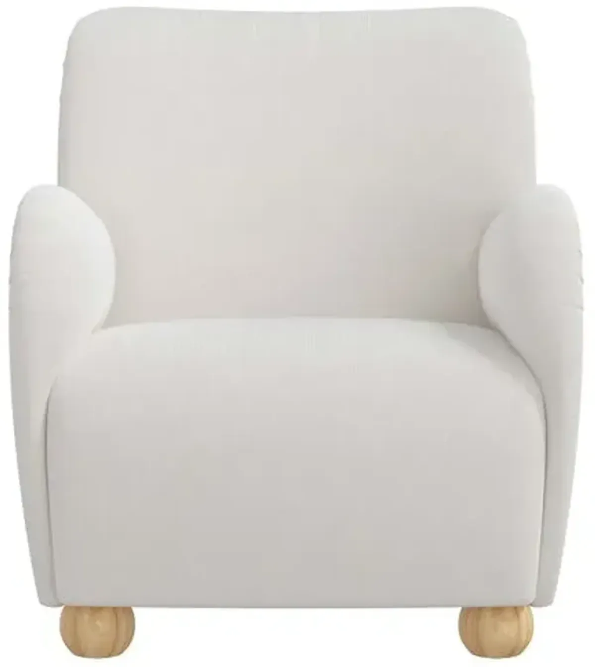 Luna Accent Chair - Velvet - White, Comfortable, Durable, Velvet Upholstery, Cushioned