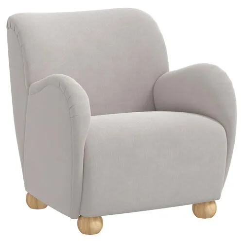 Luna Accent Chair - Velvet - Gray, Comfortable, Durable, Velvet Upholstery, Cushioned