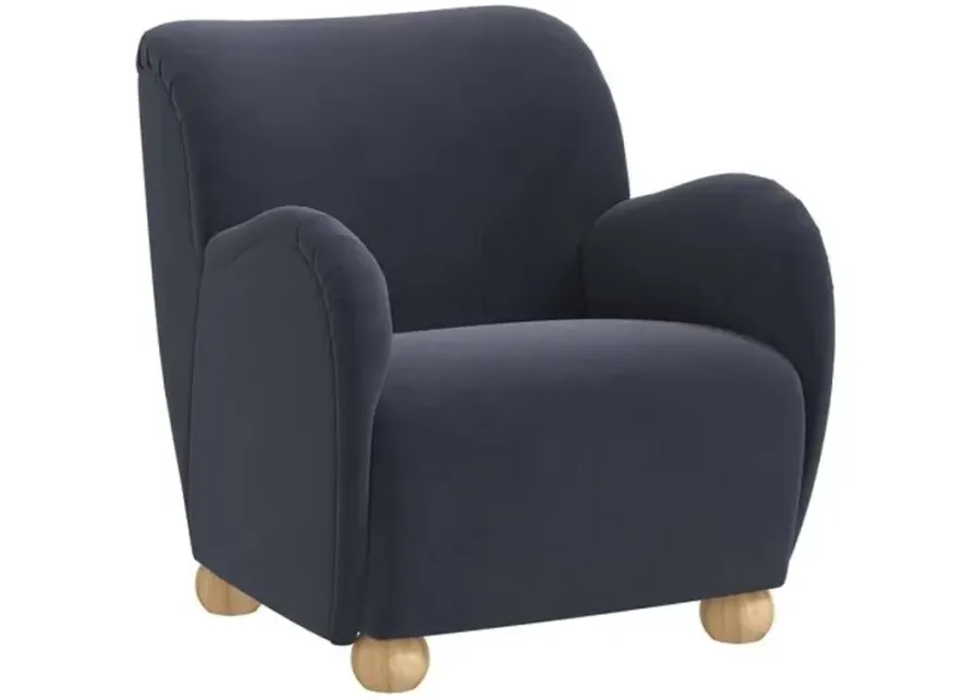 Luna Accent Chair - Velvet - Blue, Comfortable, Durable, Velvet Upholstery, Cushioned