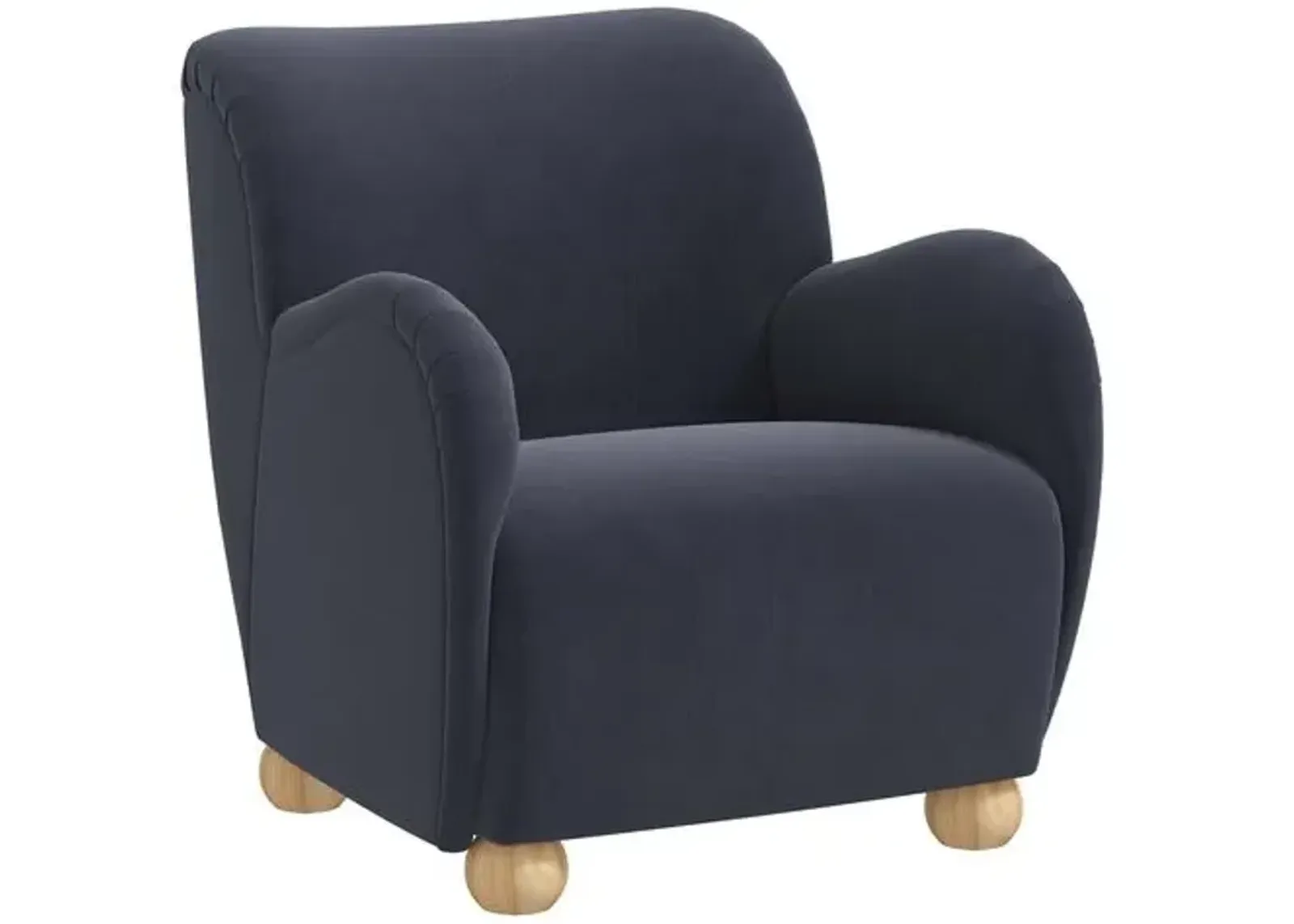 Luna Accent Chair - Velvet - Blue, Comfortable, Durable, Velvet Upholstery, Cushioned