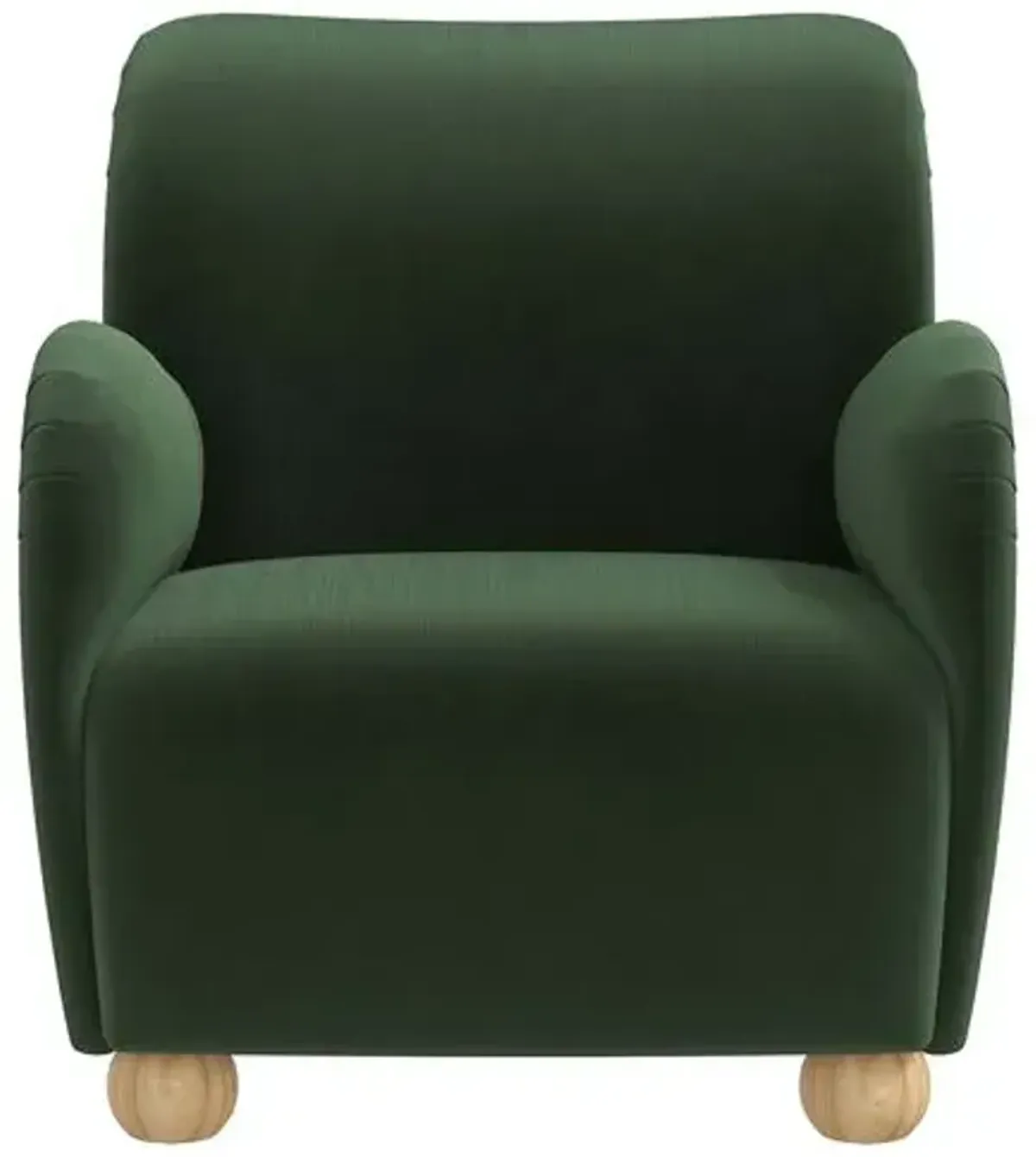 Luna Accent Chair - Velvet - Green, Comfortable, Durable, Velvet Upholstery, Cushioned