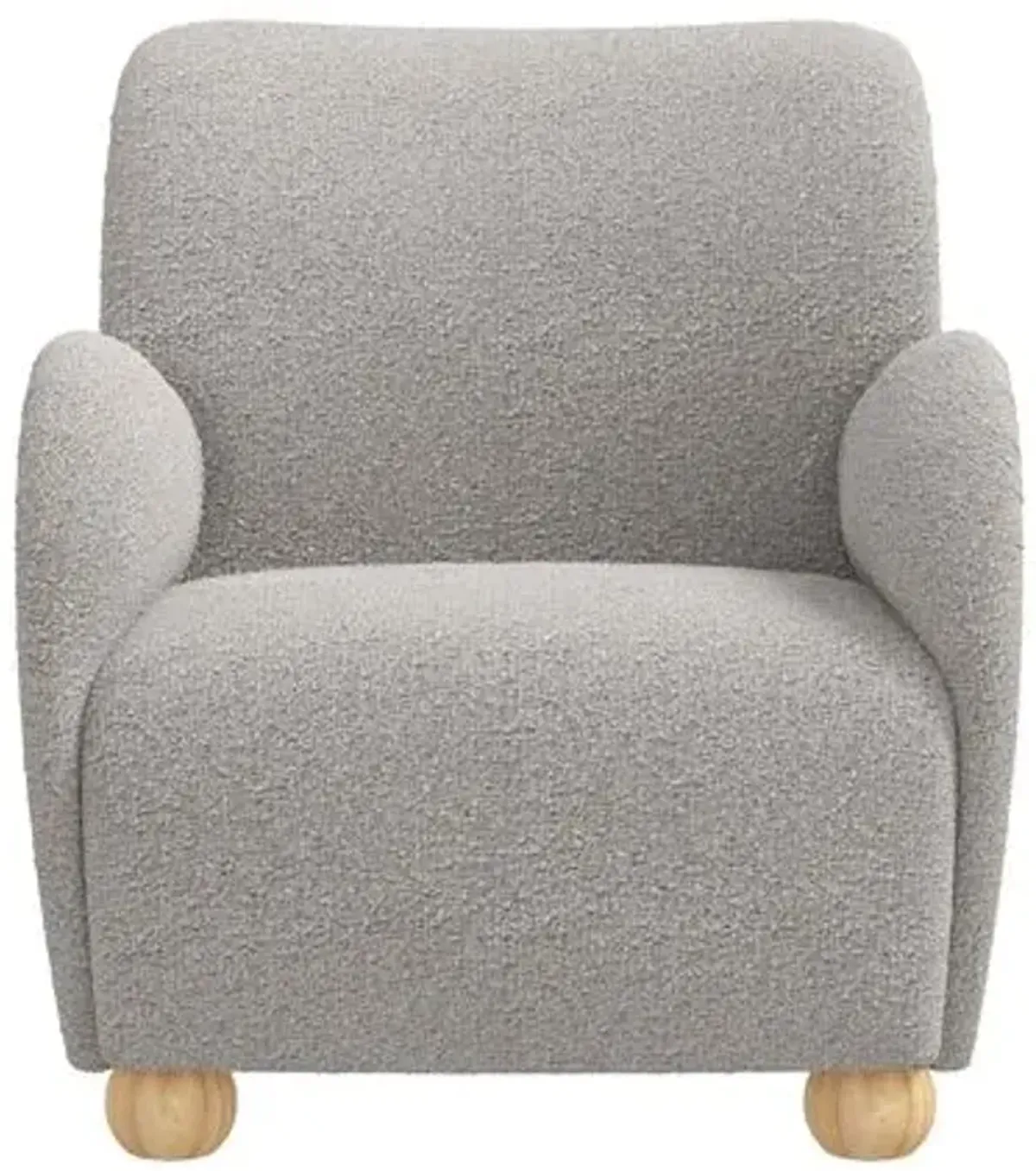 Luna Accent Chair - Bouclé - Gray, Comfortable, Durable, Cushioned