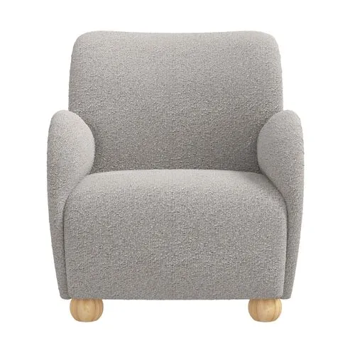 Luna Accent Chair - Bouclé - Gray, Comfortable, Durable, Cushioned