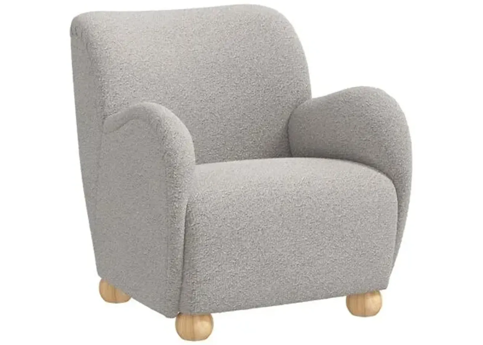 Luna Accent Chair - Bouclé - Gray, Comfortable, Durable, Cushioned