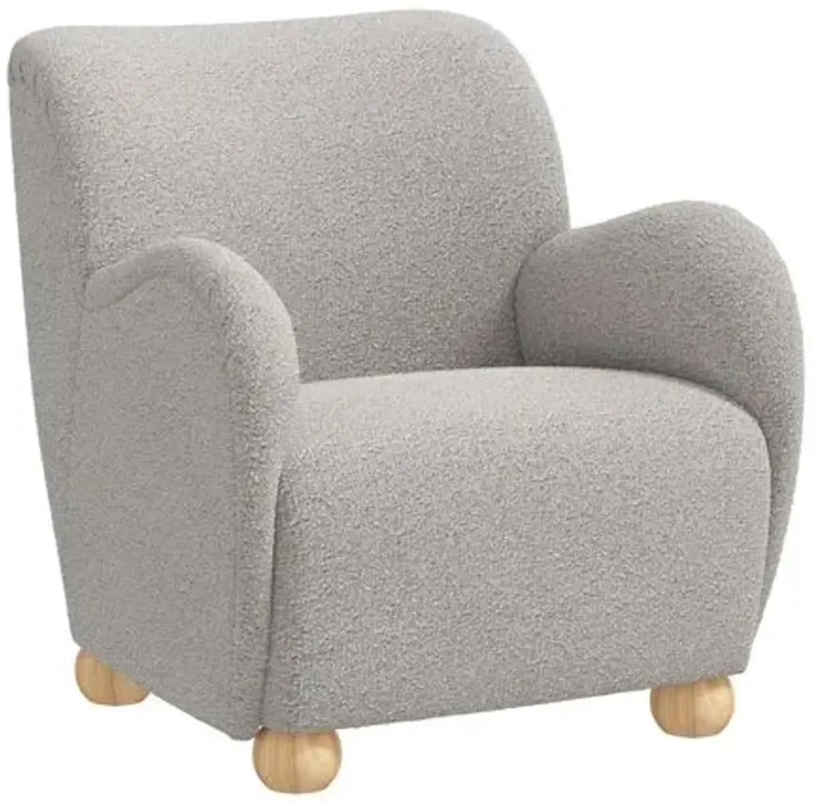 Luna Accent Chair - Bouclé - Gray, Comfortable, Durable, Cushioned