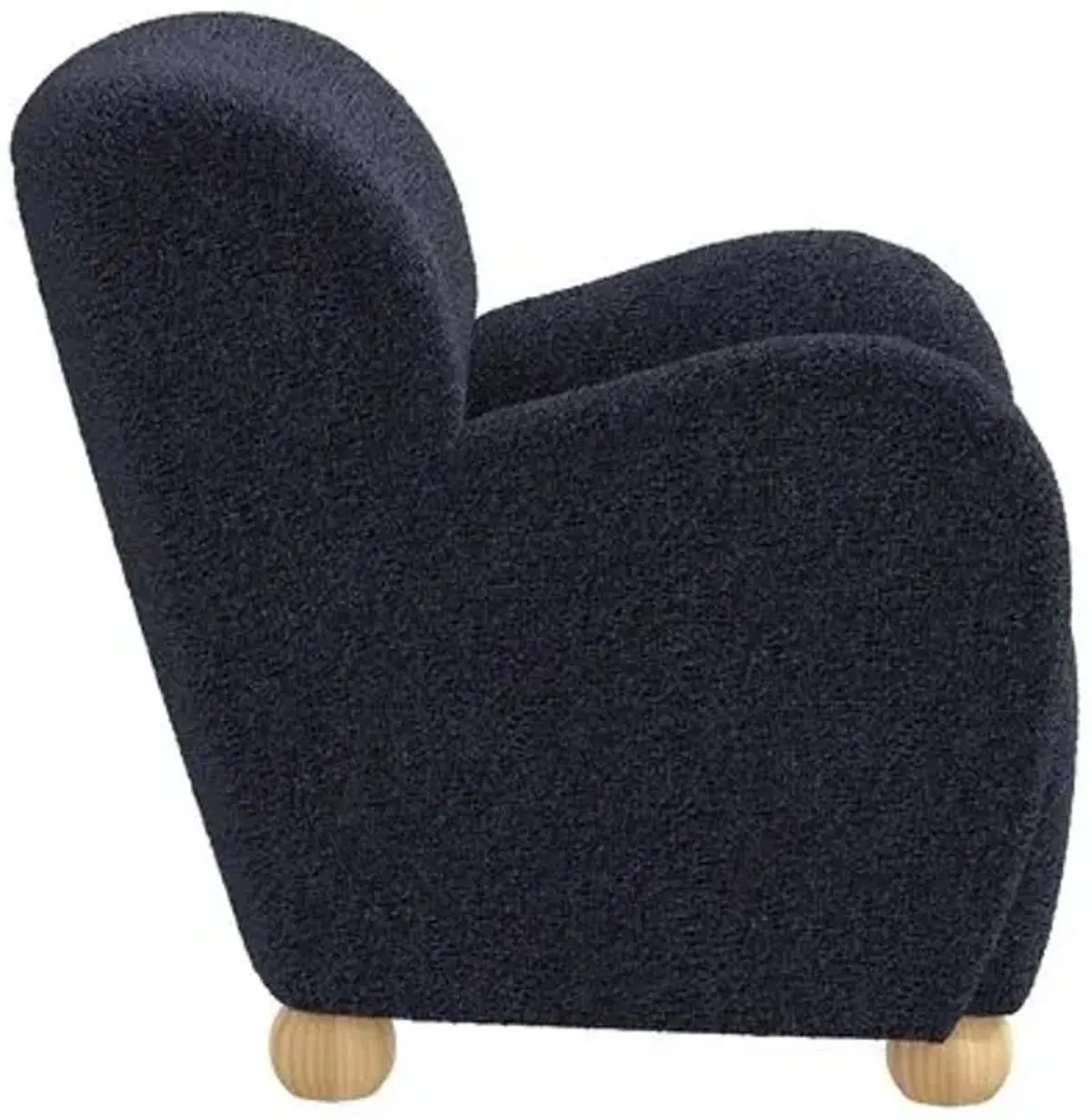 Luna Accent Chair - Bouclé - Blue, Comfortable, Durable, Cushioned