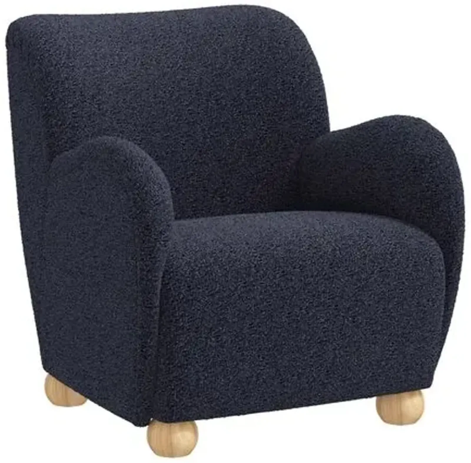 Luna Accent Chair - Bouclé - Blue, Comfortable, Durable, Cushioned