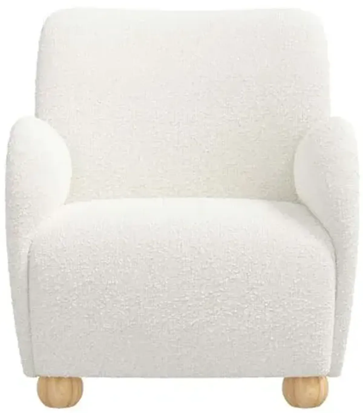 Luna Accent Chair - Bouclé - White, Comfortable, Durable, Cushioned