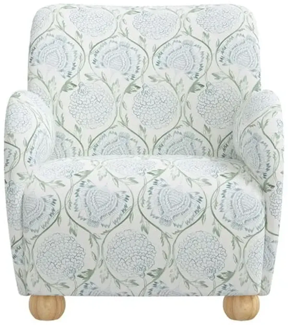 Luna Accent Chair - Ranjit Floral - Green, Comfortable, Durable, Cushioned