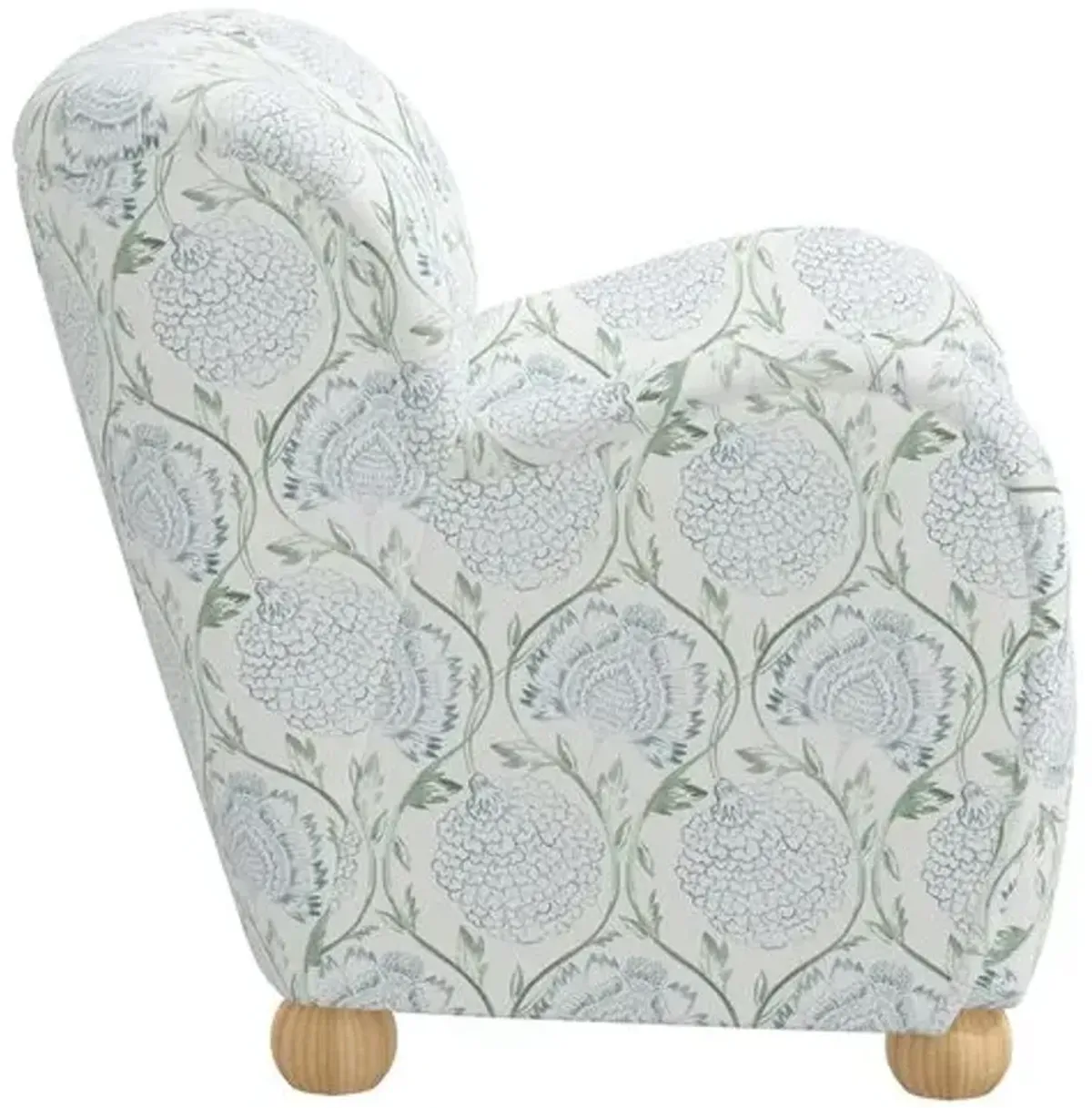 Luna Accent Chair - Ranjit Floral - Green, Comfortable, Durable, Cushioned