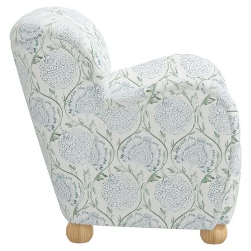 Luna Accent Chair - Ranjit Floral - Green, Comfortable, Durable, Cushioned