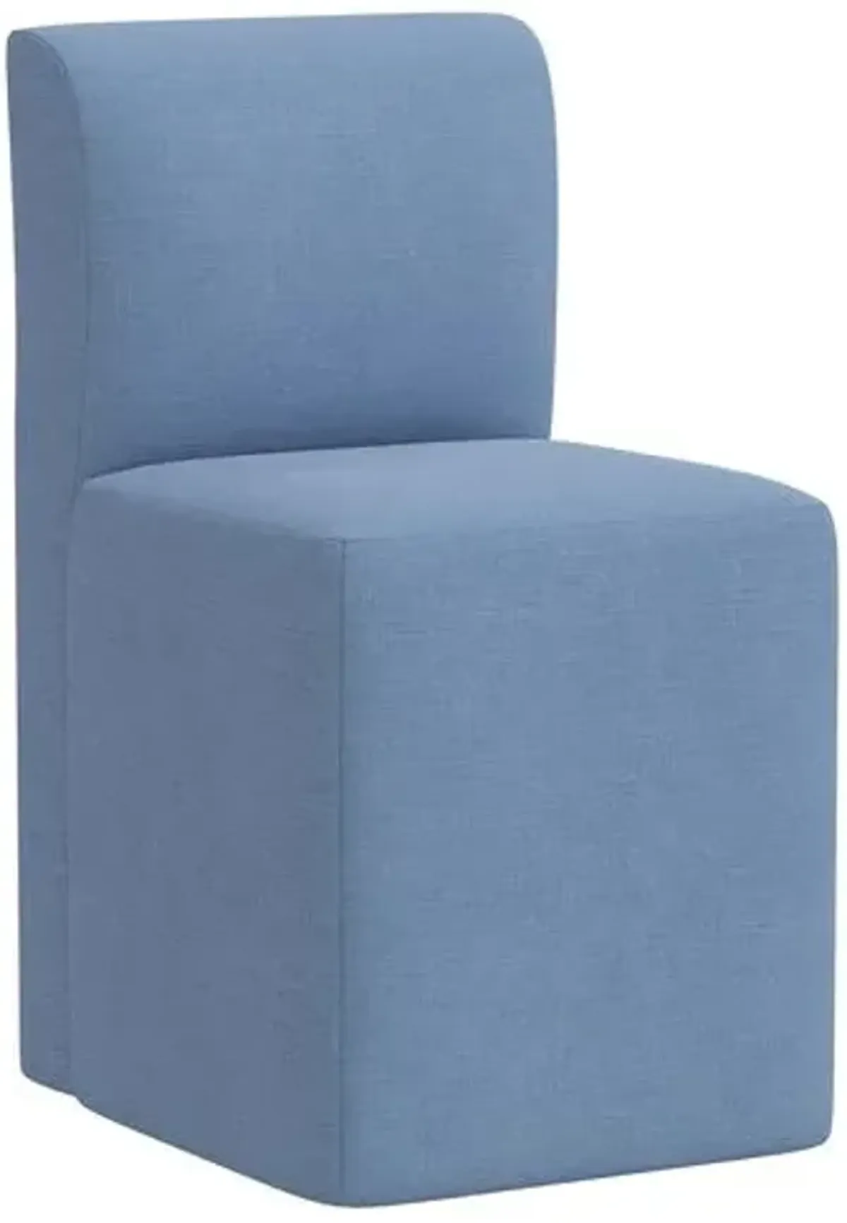 Graham Dining Chair - Linen - Blue