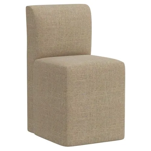 Graham Dining Chair - Linen - Brown