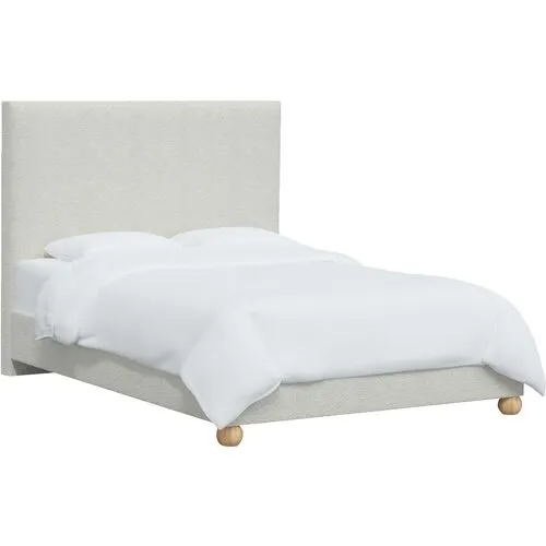 Luna Floor Length Bed - Boucle - White
