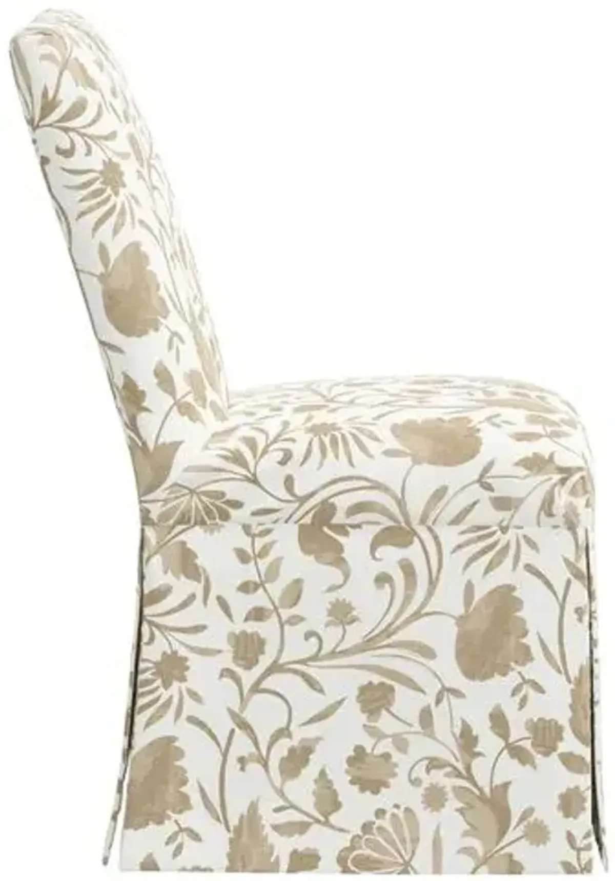 Owen Slipcover Dining Chair - Vine Floral - Beige