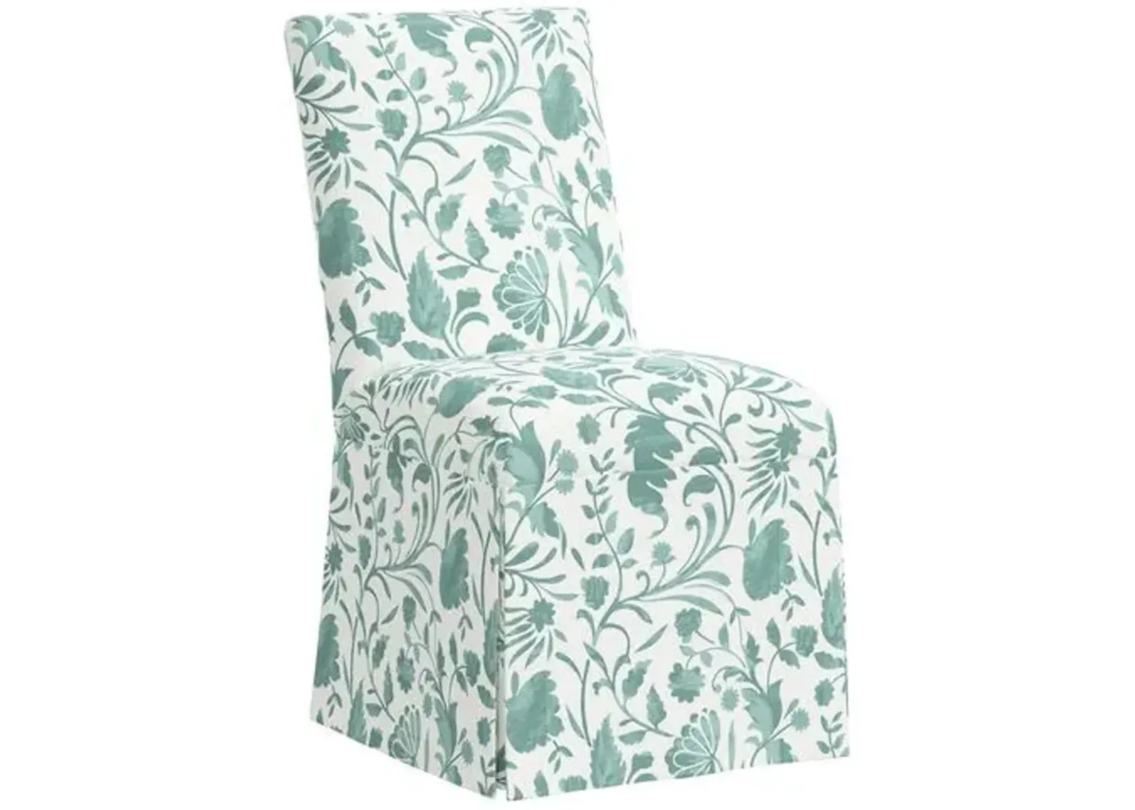 Owen Slipcover Dining Chair - Vine Floral - Green