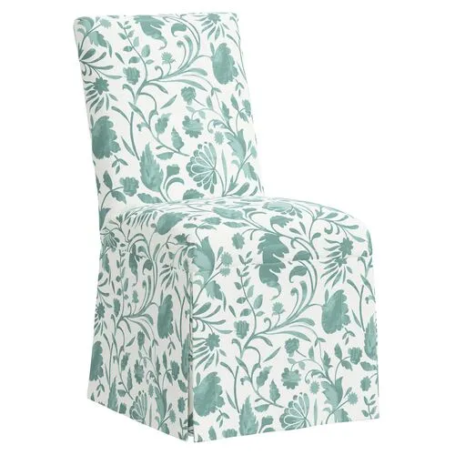 Owen Slipcover Dining Chair - Vine Floral - Green