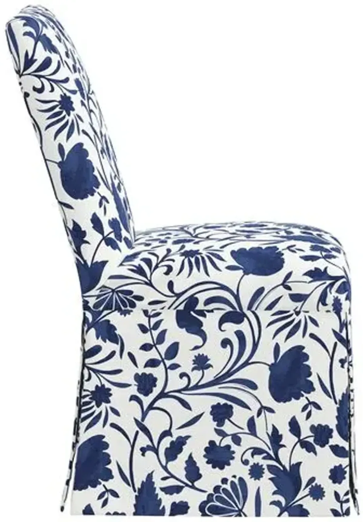 Owen Slipcover Dining Chair - Vine Floral - Blue