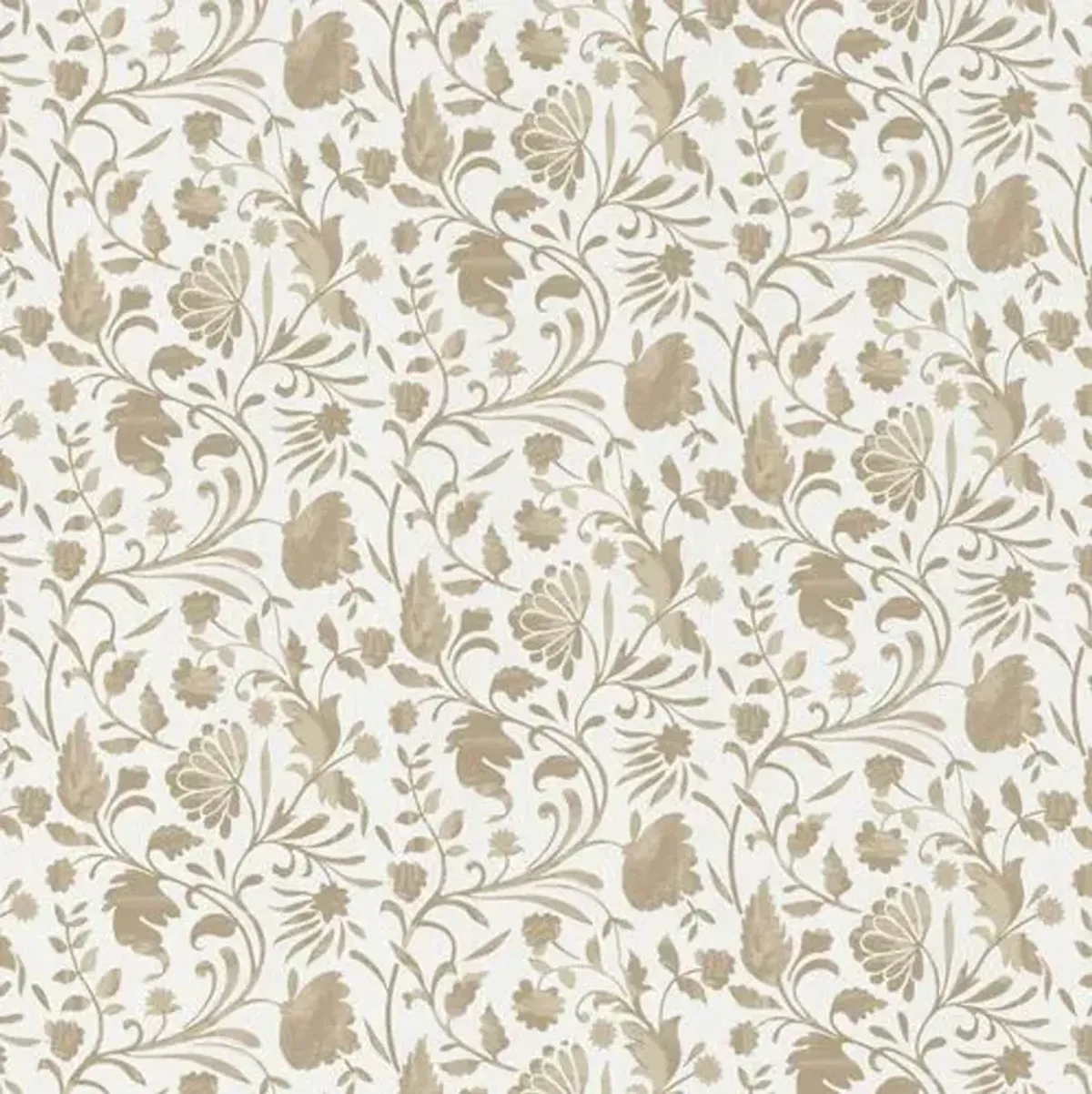 Anne Skirted Storage Ottoman - Vine Floral - Beige