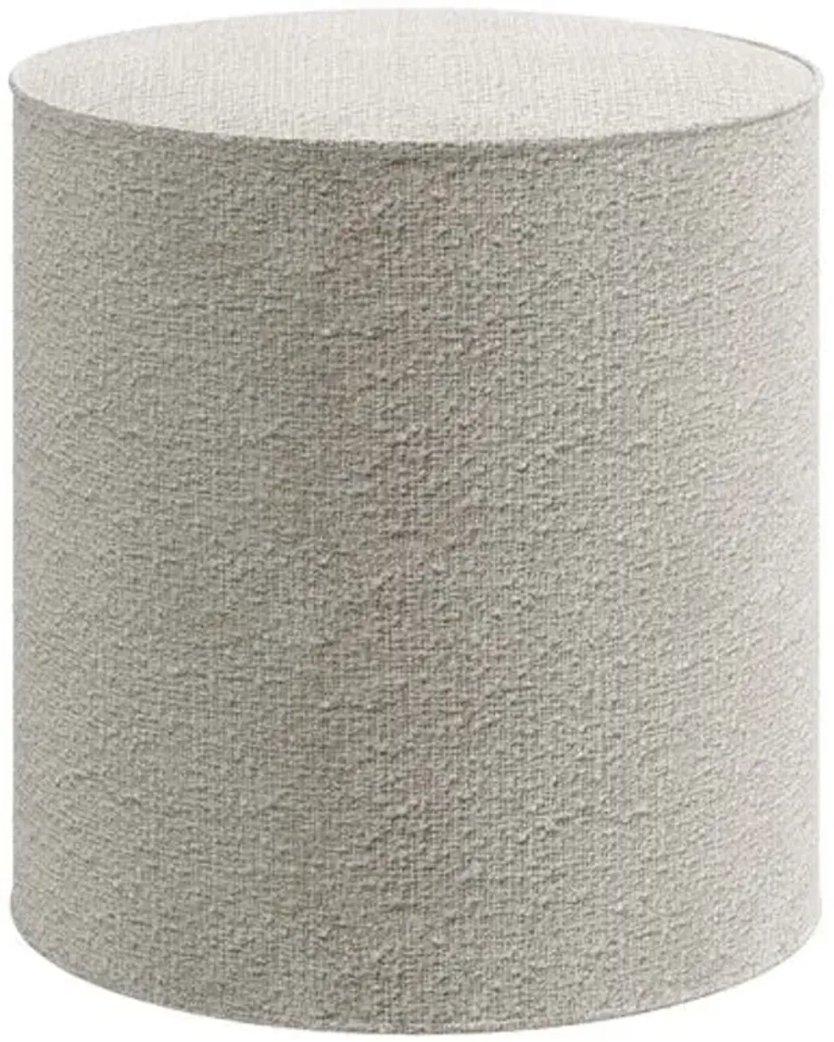 Harper Round Ottoman - Boucle - Gray