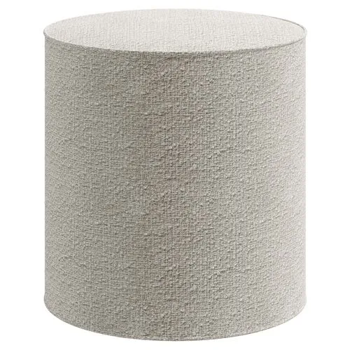 Harper Round Ottoman - Boucle - Gray