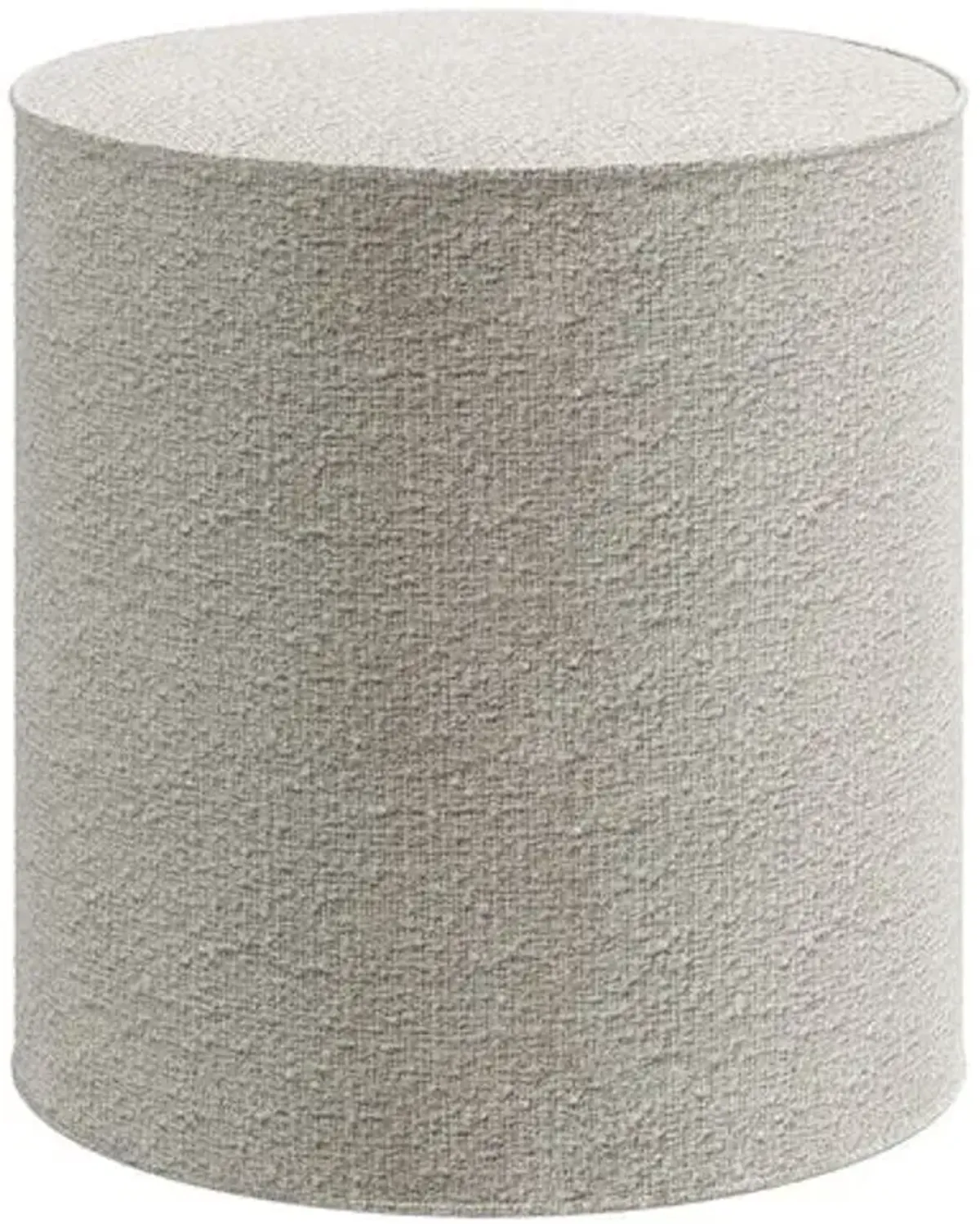 Harper Round Ottoman - Boucle - Gray