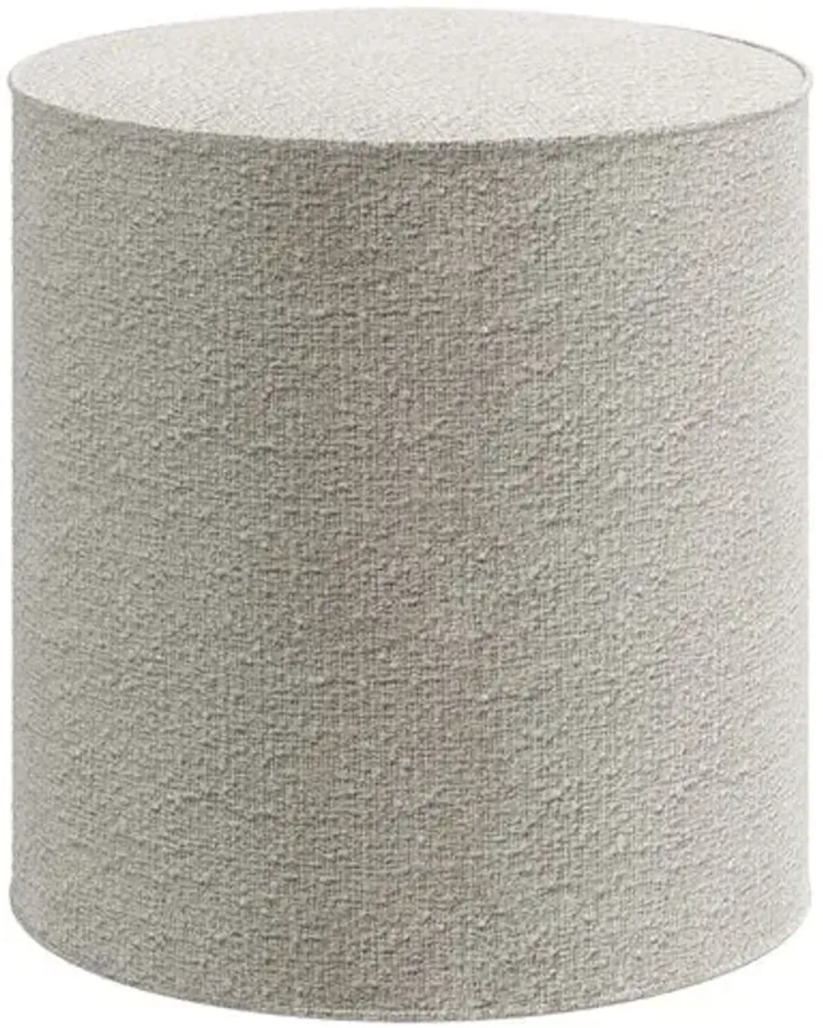 Harper Round Ottoman - Boucle - Gray