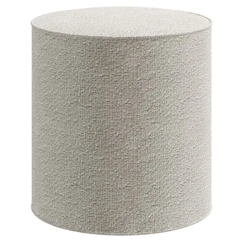 Harper Round Ottoman - Boucle - Gray