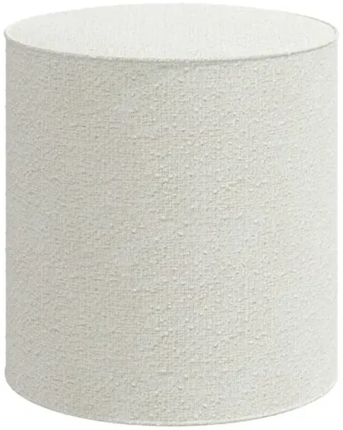 Harper Round Ottoman - Boucle - White