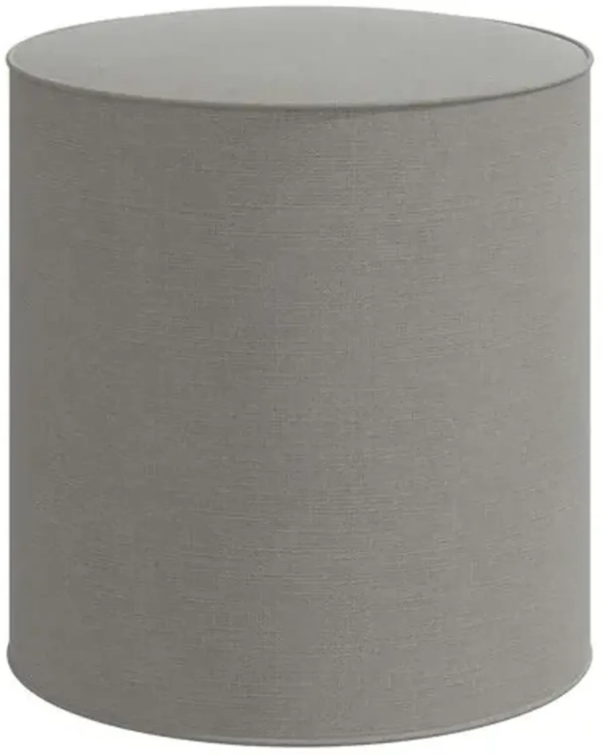 Harper Round Ottoman - Linen - Gray