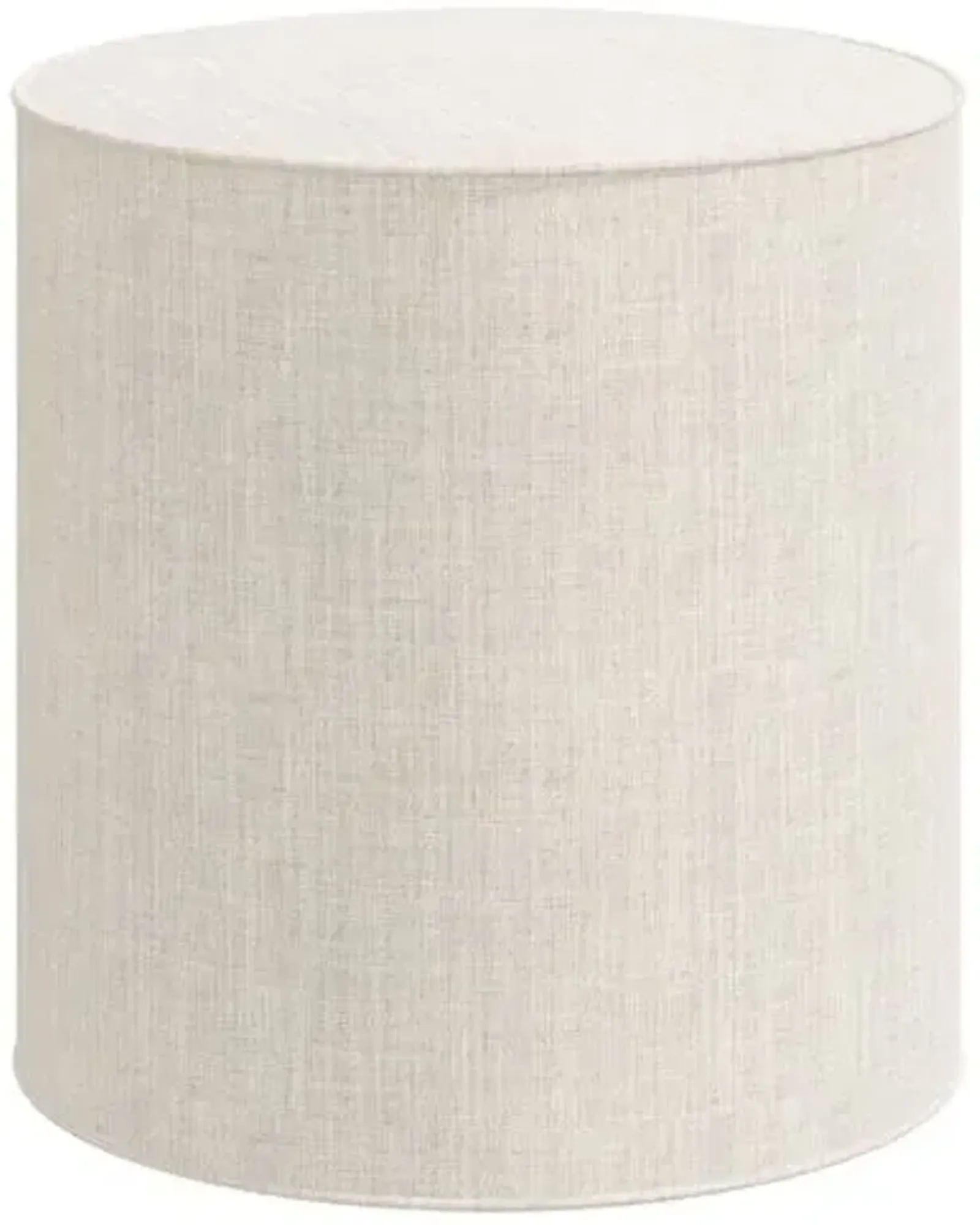 Harper Round Ottoman - Linen - Beige