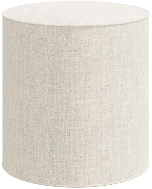 Harper Round Ottoman, Linen
