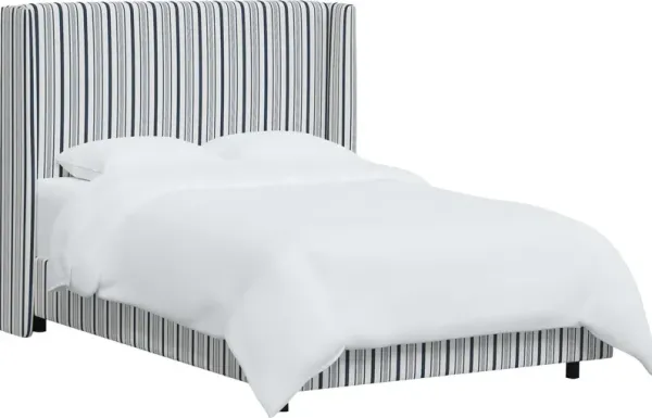 Kelly Wingback Bed, Luli Stripe