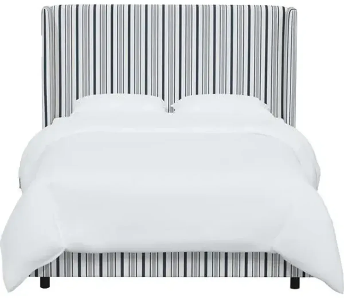 Kelly Wingback Bed - Luli Stripe - Blue