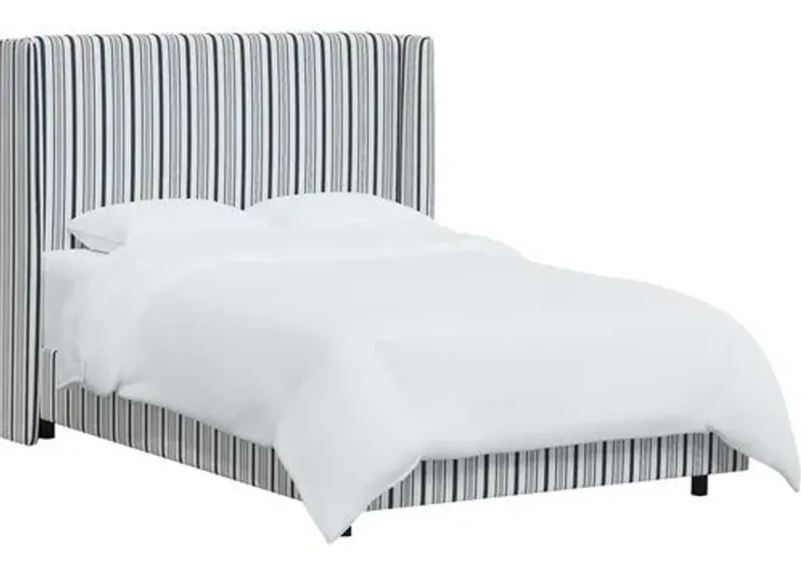 Kelly Wingback Bed - Luli Stripe - Blue